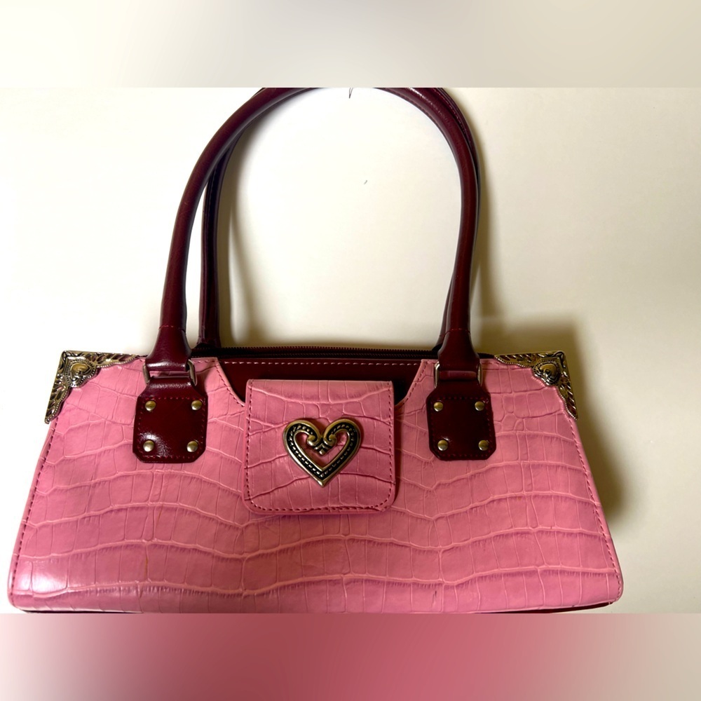Pink and Red Women's Handbag